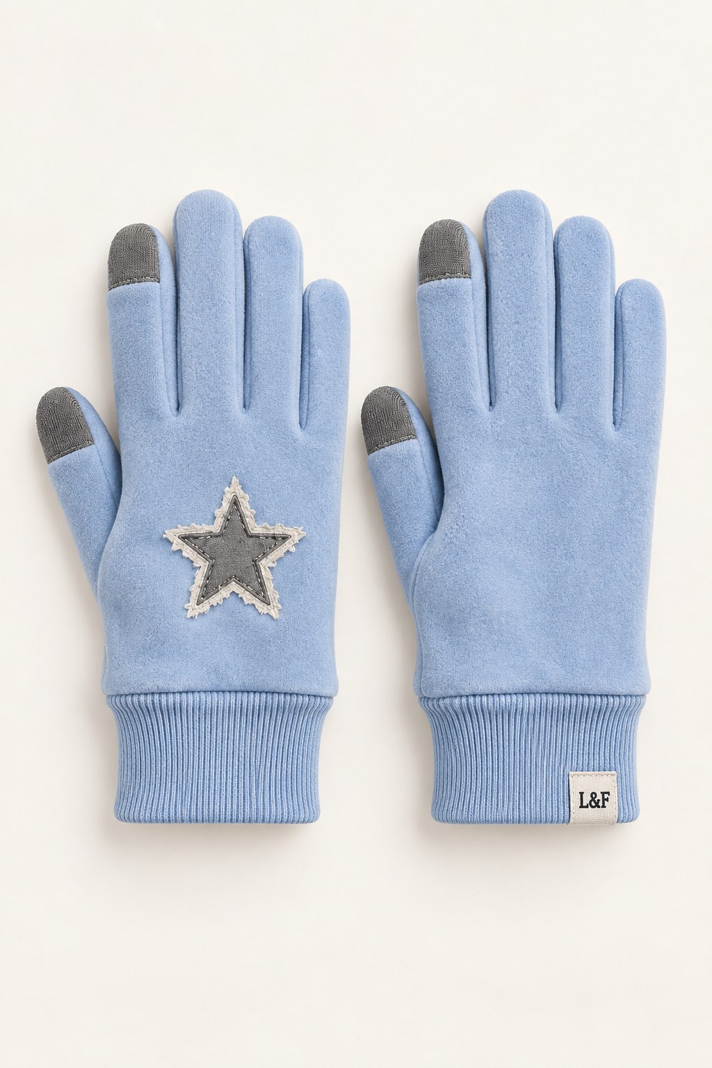 L&F Fleece Gloves in Baby Blue