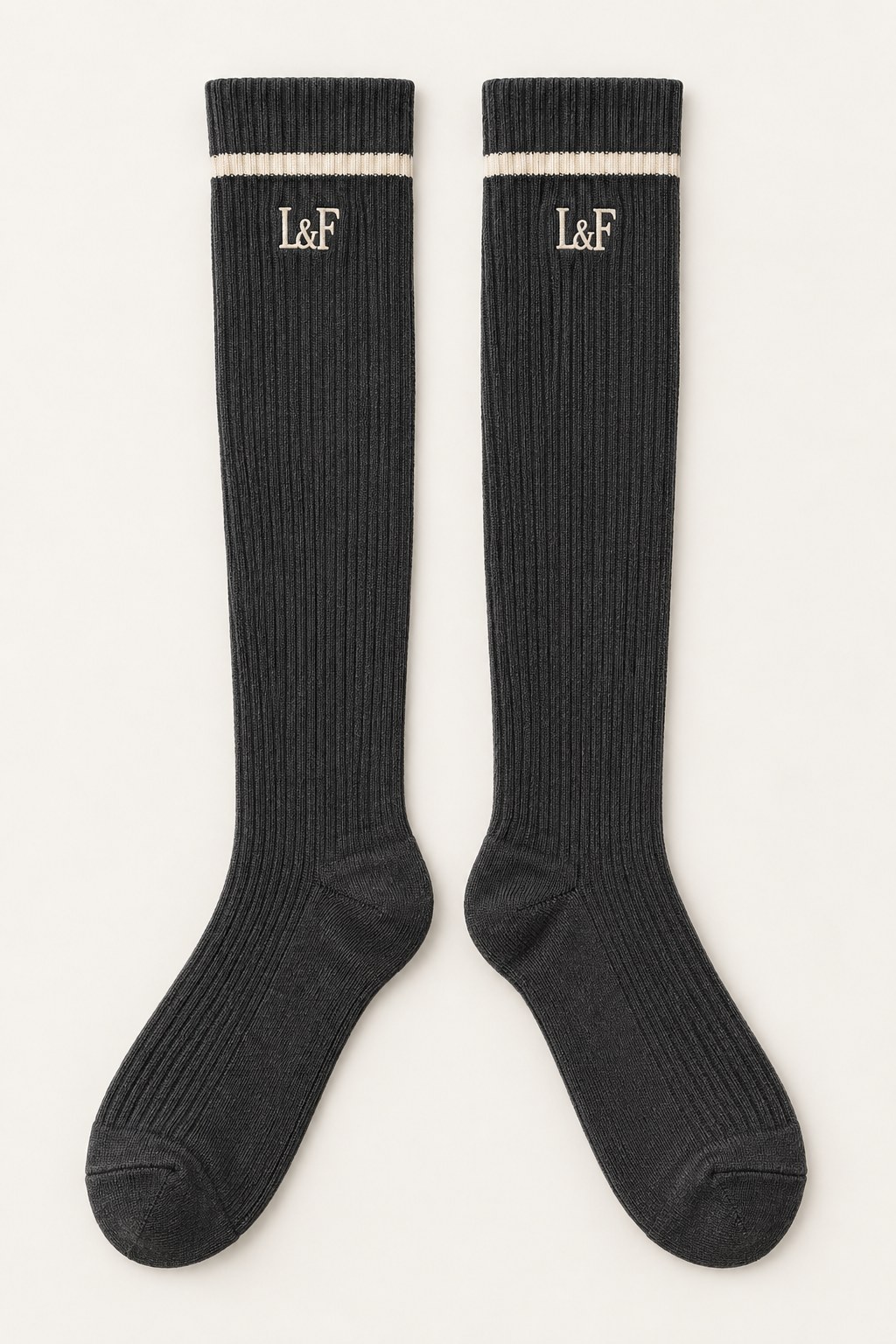 L&F Long Socks in Washed Charcoal