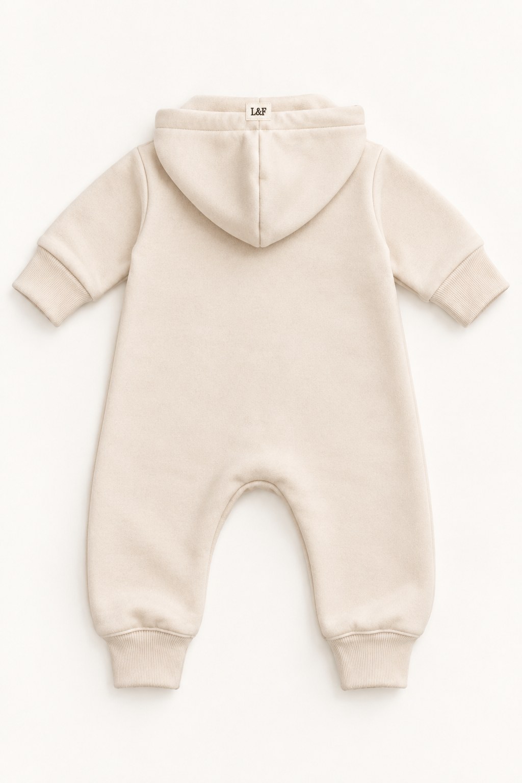 Become Hooded Romper · Newborn back view