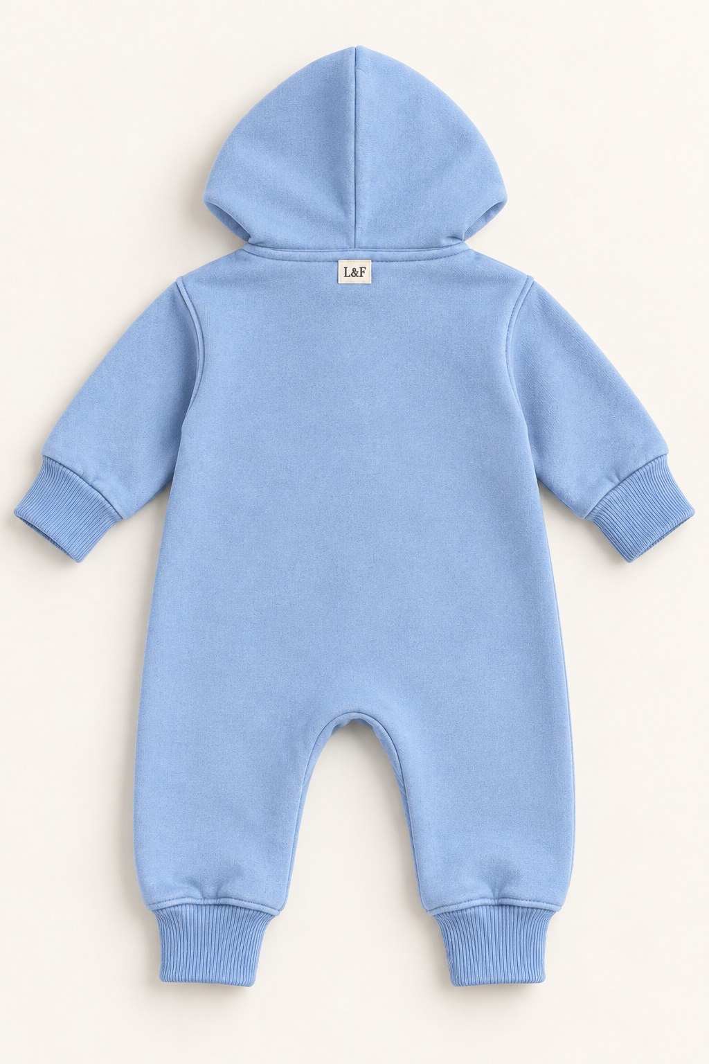 Dreamer Hooded Romper · Newborn back view