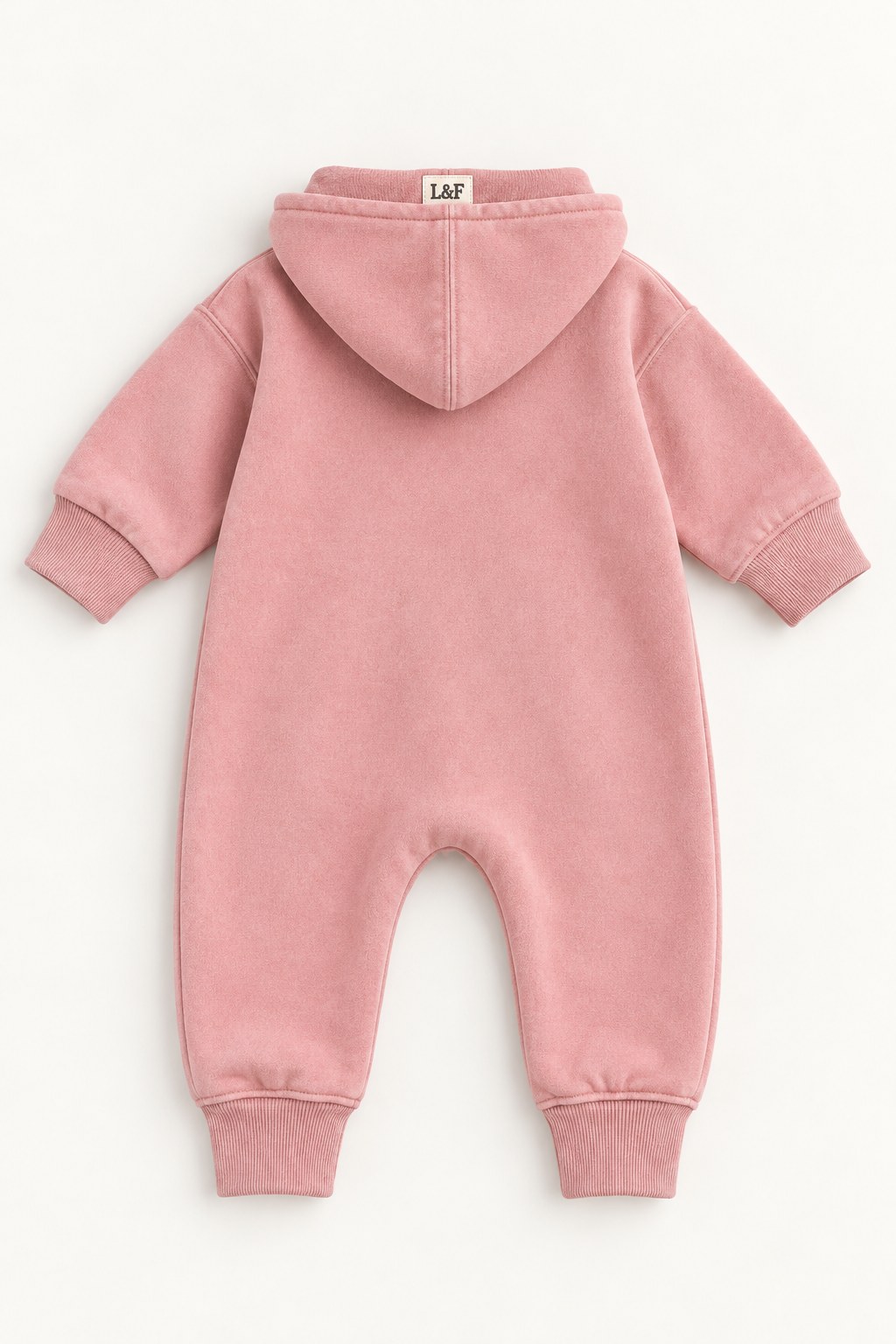 Forever Forward Hooded Romper · Newborn back view