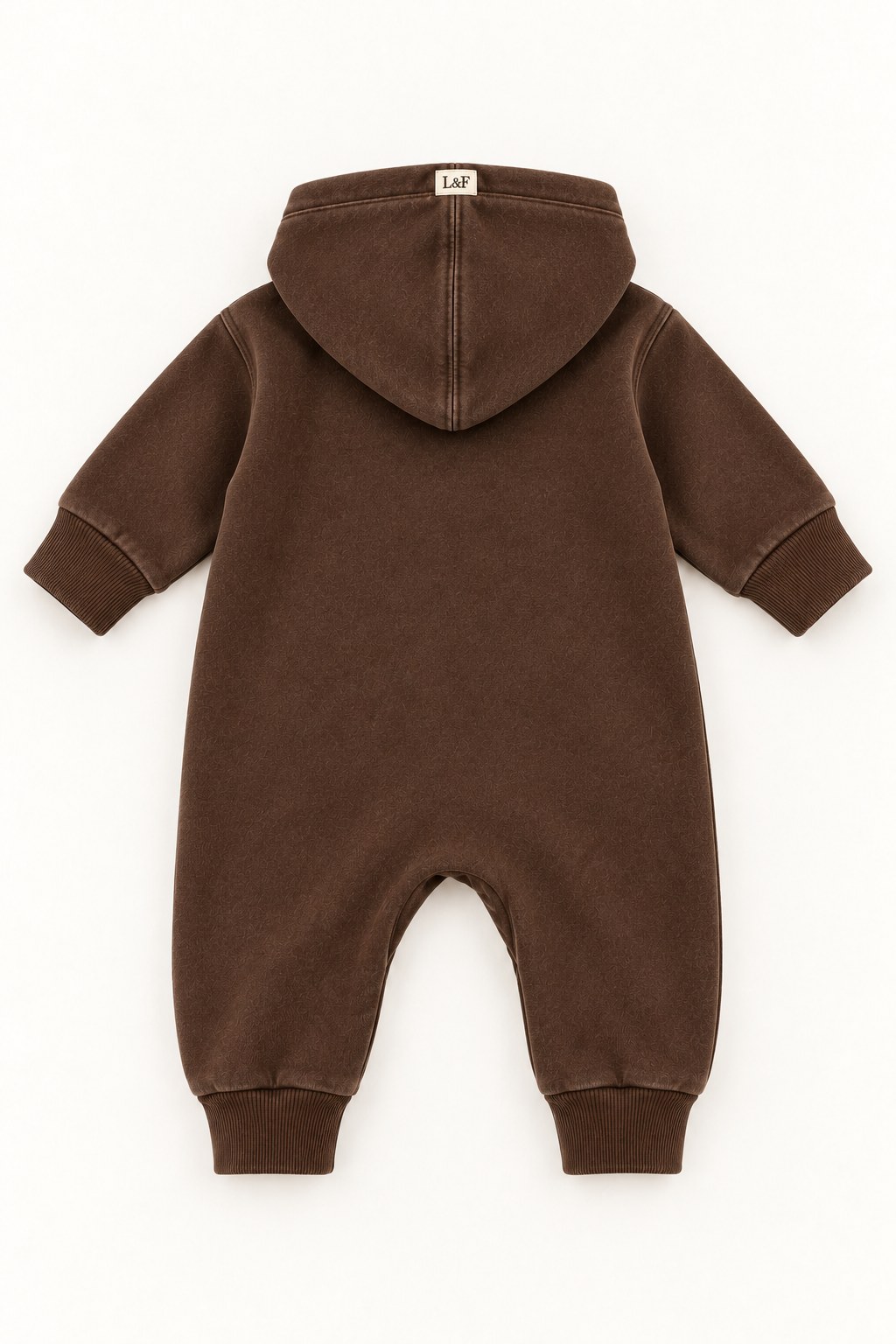 Together Hooded Romper · Newborn back view