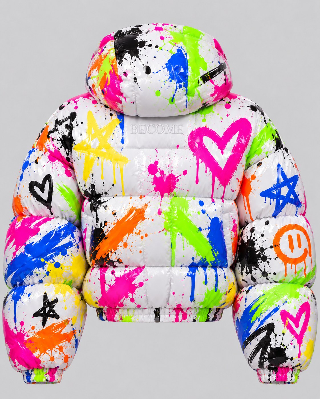 Become Gloss Puffer · Splatter back view