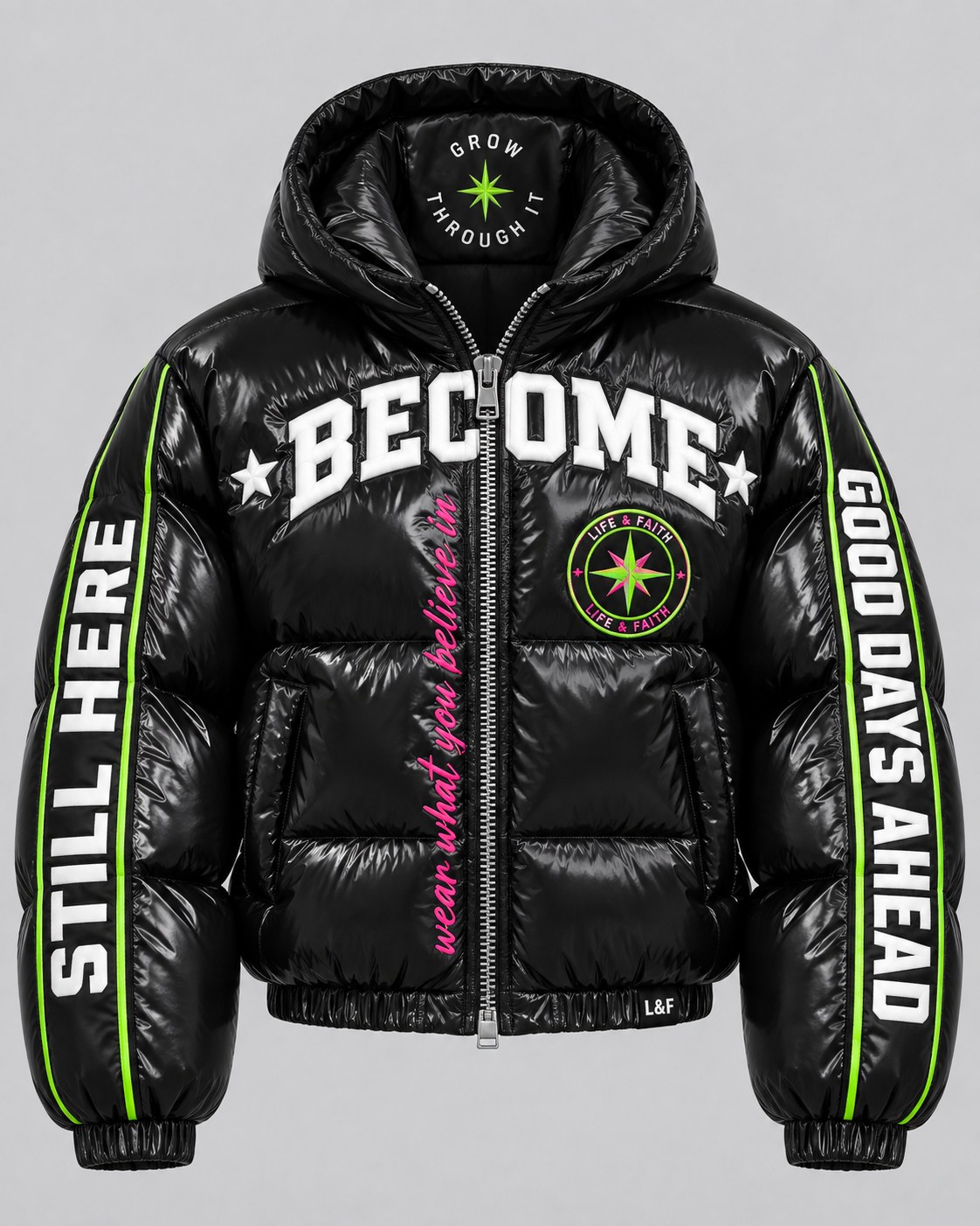 Become Gloss Puffer · Splatter reversed view