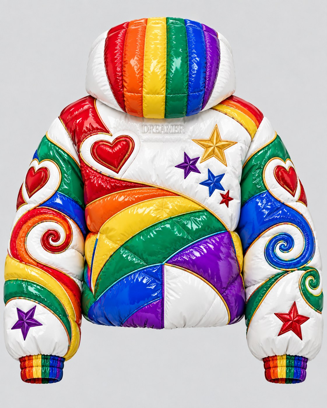 Dreamer Gloss Puffer · Hearts back view