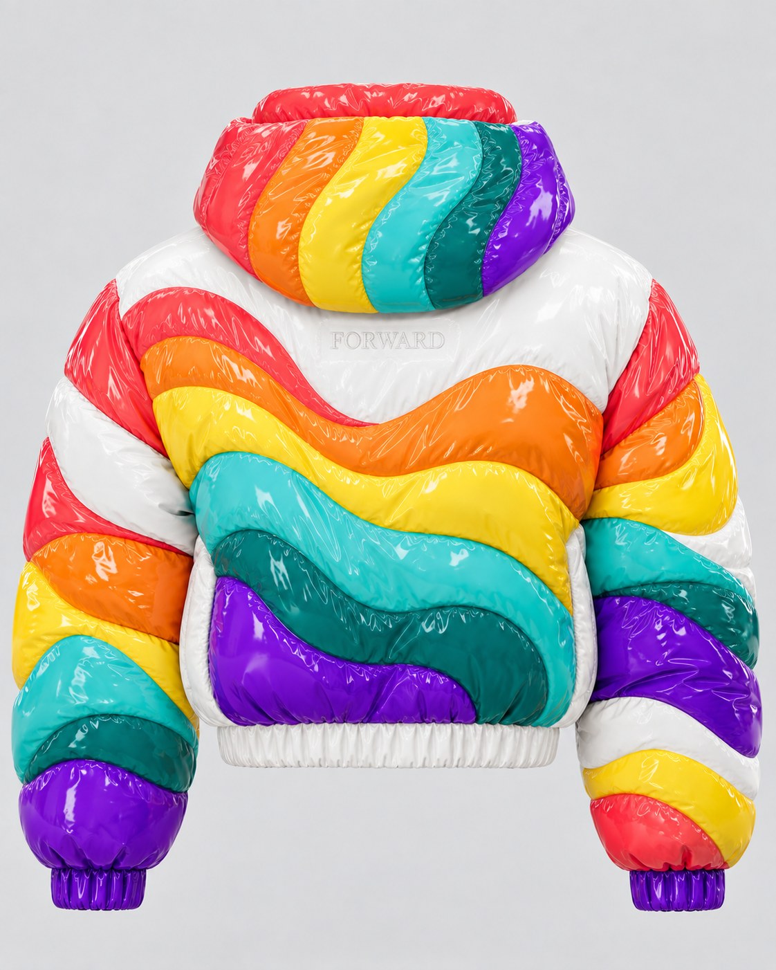 Forward Gloss Puffer · Bright back view