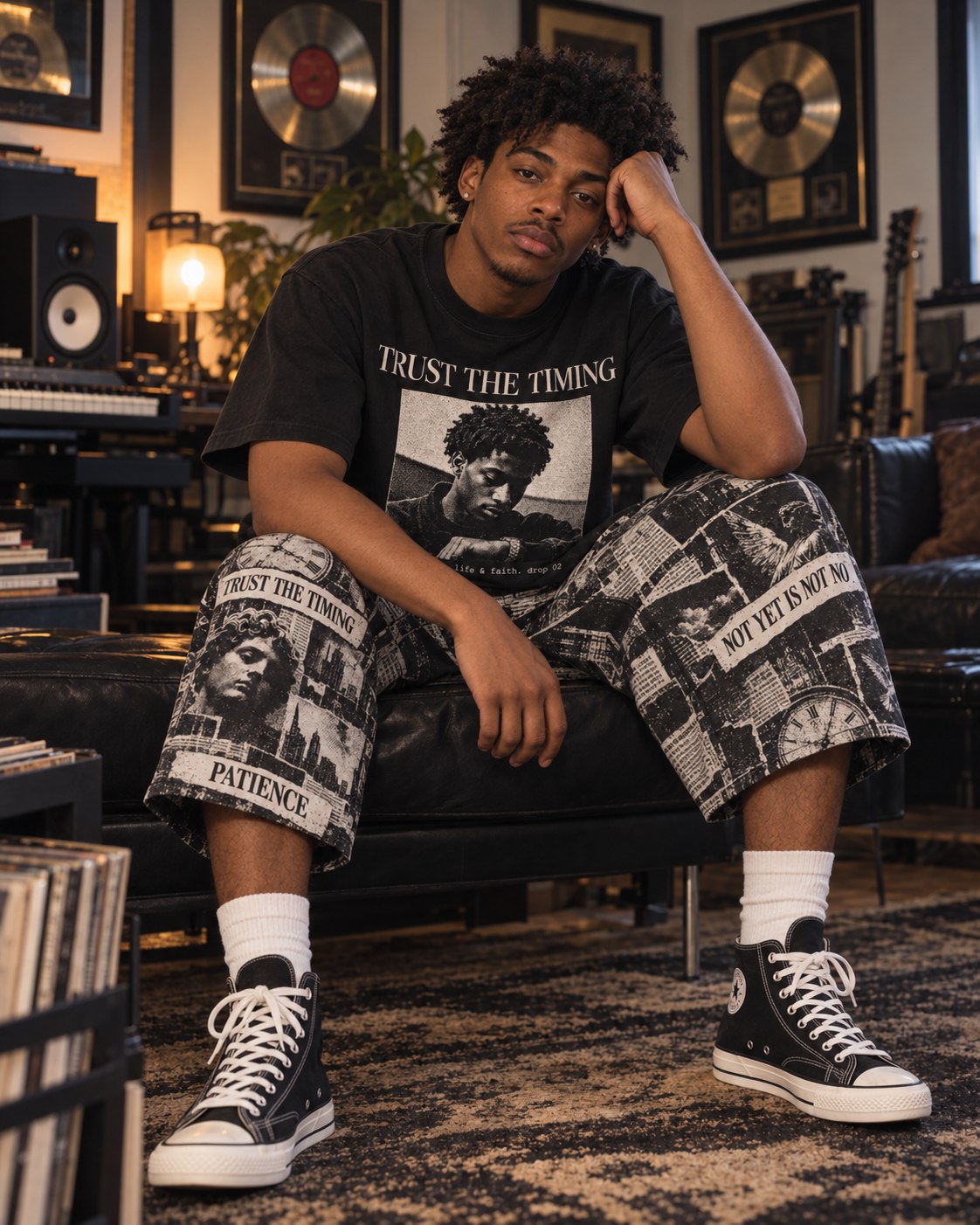 Trust the Timing Tee in Black, Drop 02