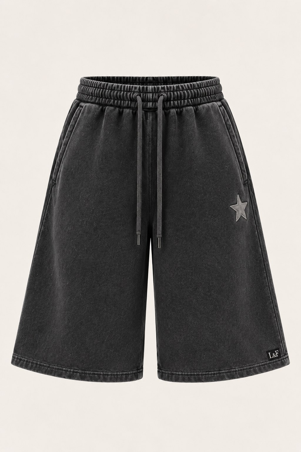Believe Sweat Short · Teen in Washed Charcoal