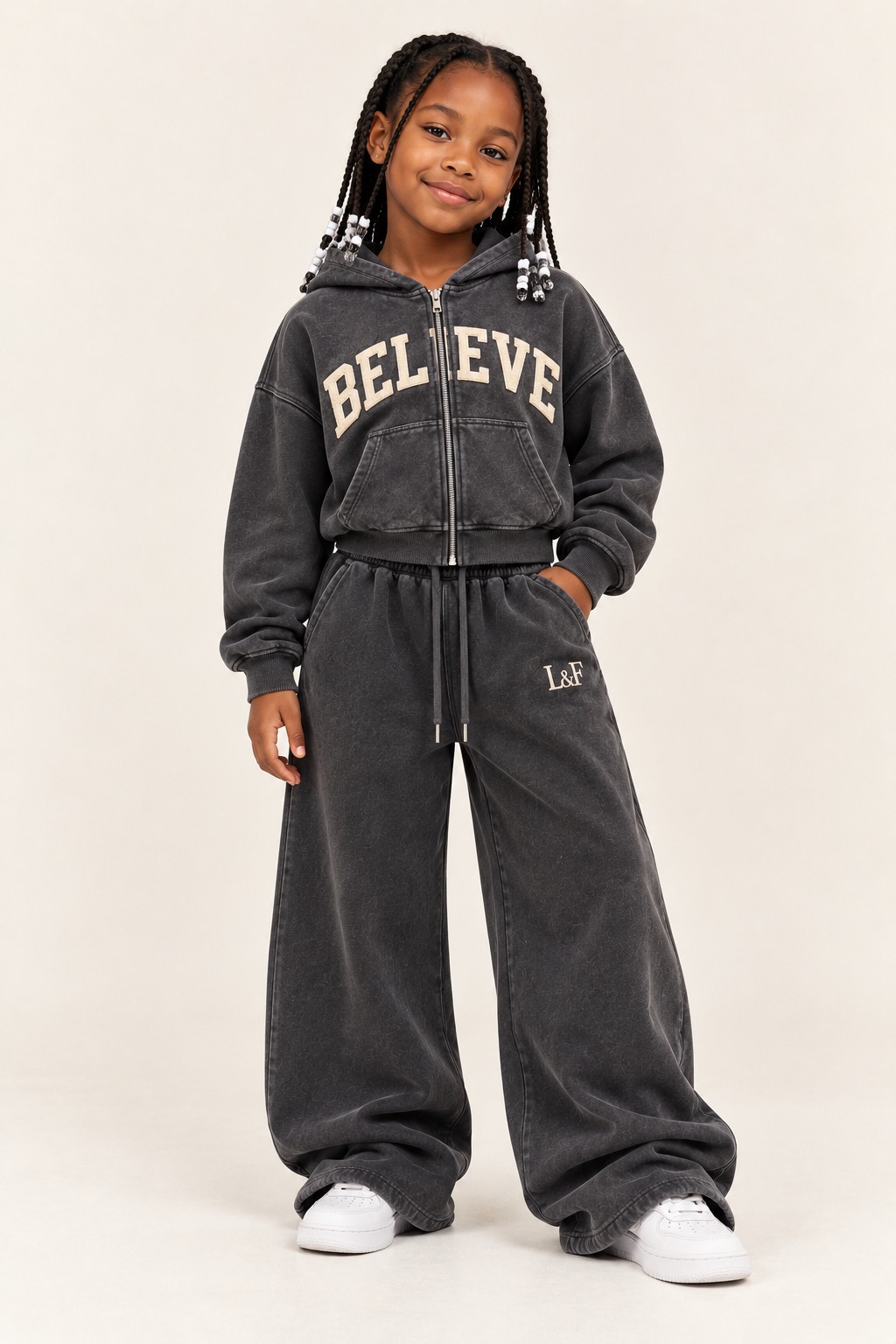 Believe Set · Kids in Washed Charcoal