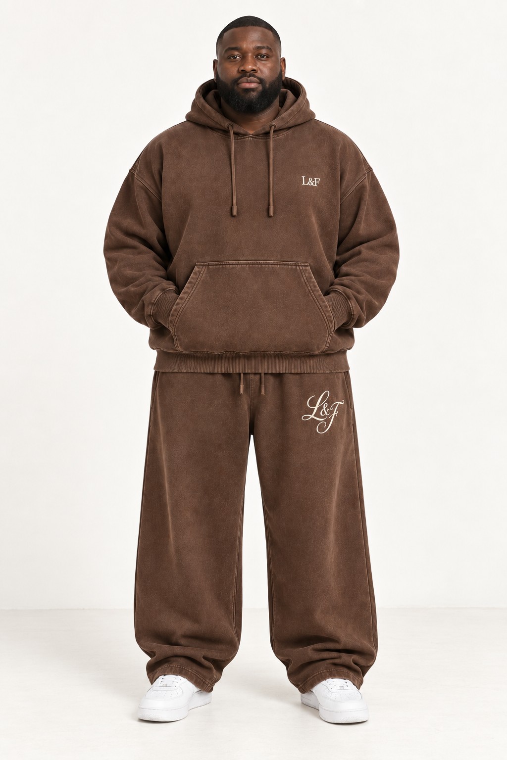 The Together Set in Chocolate, worn as the complete set