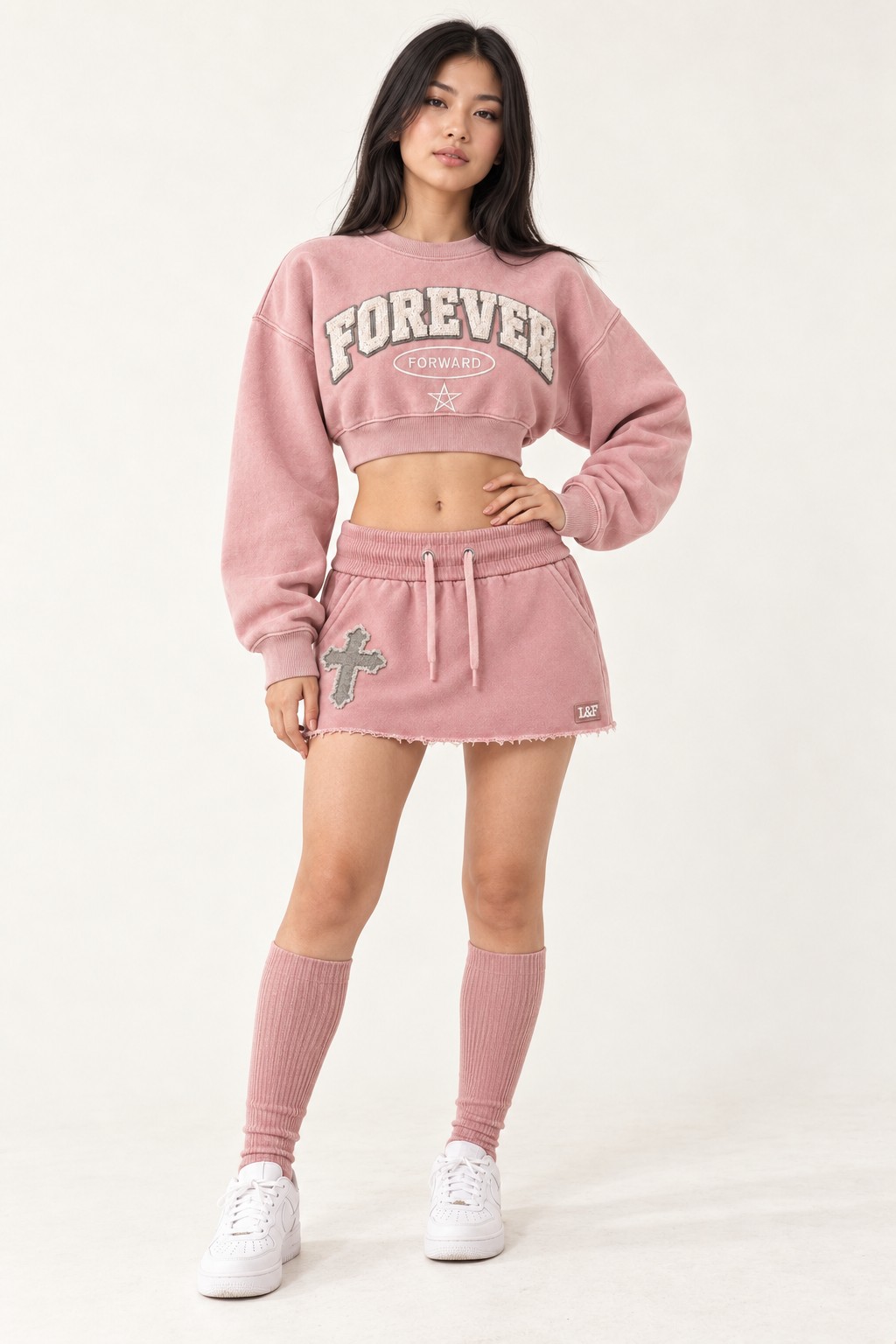 Forever Forward girls teen set in Blush