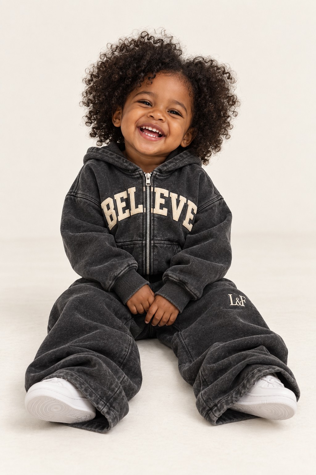 Believe Set · Toddler in Washed Charcoal