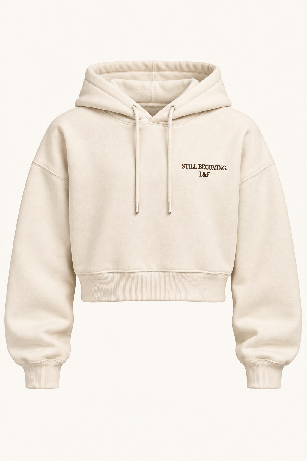 Become Crop Hoodie · Teen in Cream