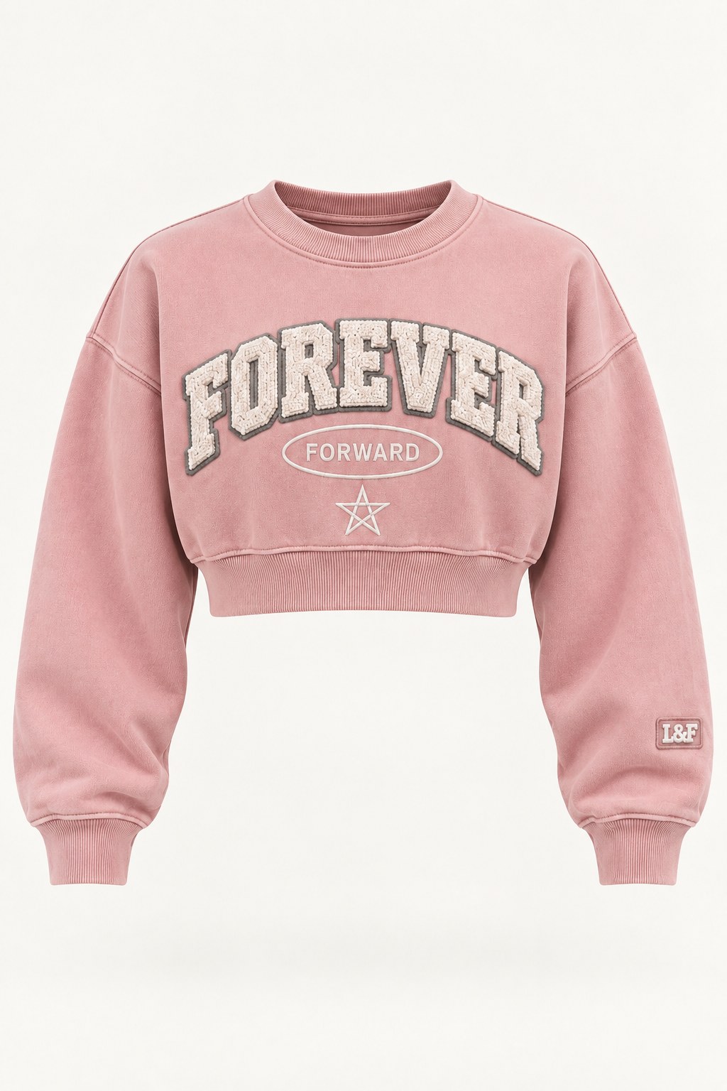 Forever Forward ultra-crop hoodie in Blush