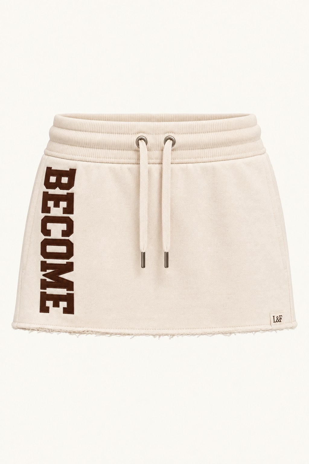 Become fleece micro mini skirt in Cream