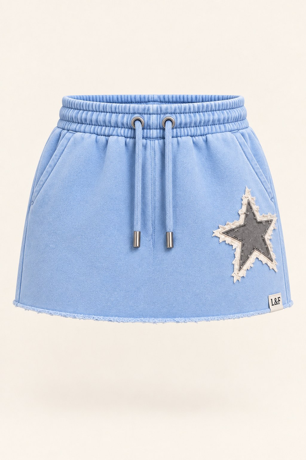 Dreamer fleece micro mini skirt in Baby Blue