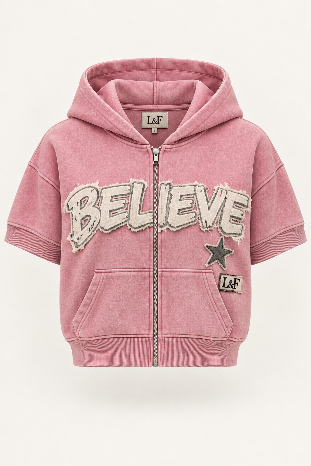 Believe Short-Sleeve Hoodie · Teen in Washed Rose